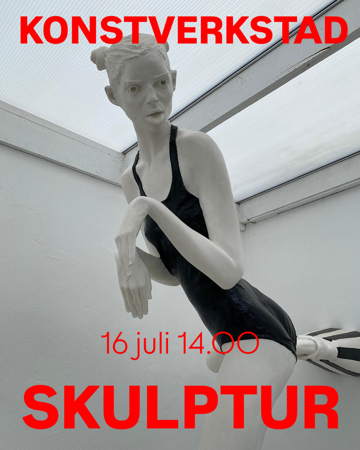 Konstverkstad skulptur med Nanna (inspiration av konsten på Körsbärsgården)